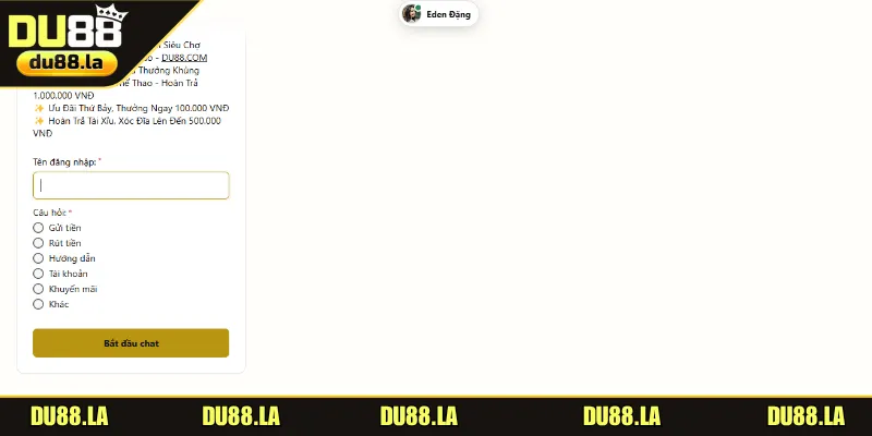 Liên hệ CSKH là mẹo xử lý không đăng nhập được DU88 do bị khóa tài khoản hiệu quả