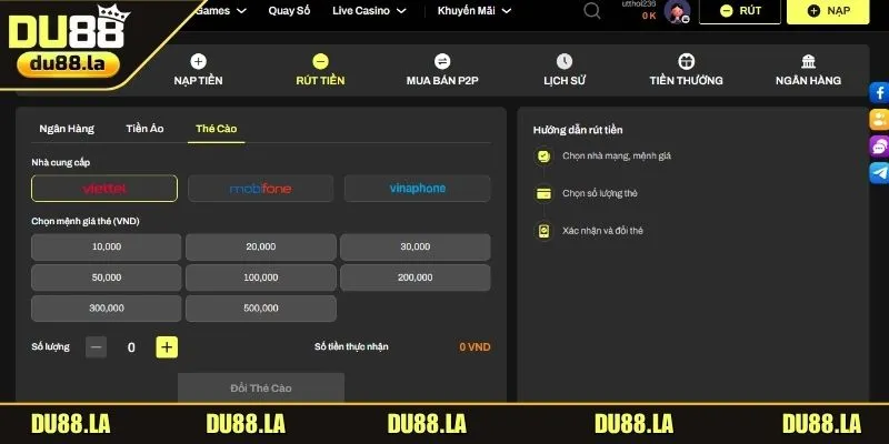 Thẻ cào là phương thức tiện lợi khi anh em không có thẻ ngân hàng 